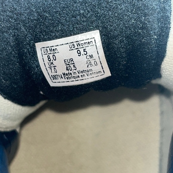 Vans Sk8 High Top Sneaker Men’s US 8 or Women’s 9.5 - Picture 7 of 9